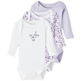 Name it Purple Heather Purple Flower Noos Body 3-Pak