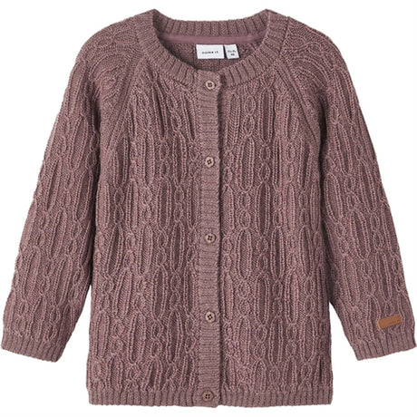 Name it Peppercorn Wrilla Ull Strikk Cardigan