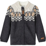 Name it Blue Graphite Wriss Ull Strikk Cardigan