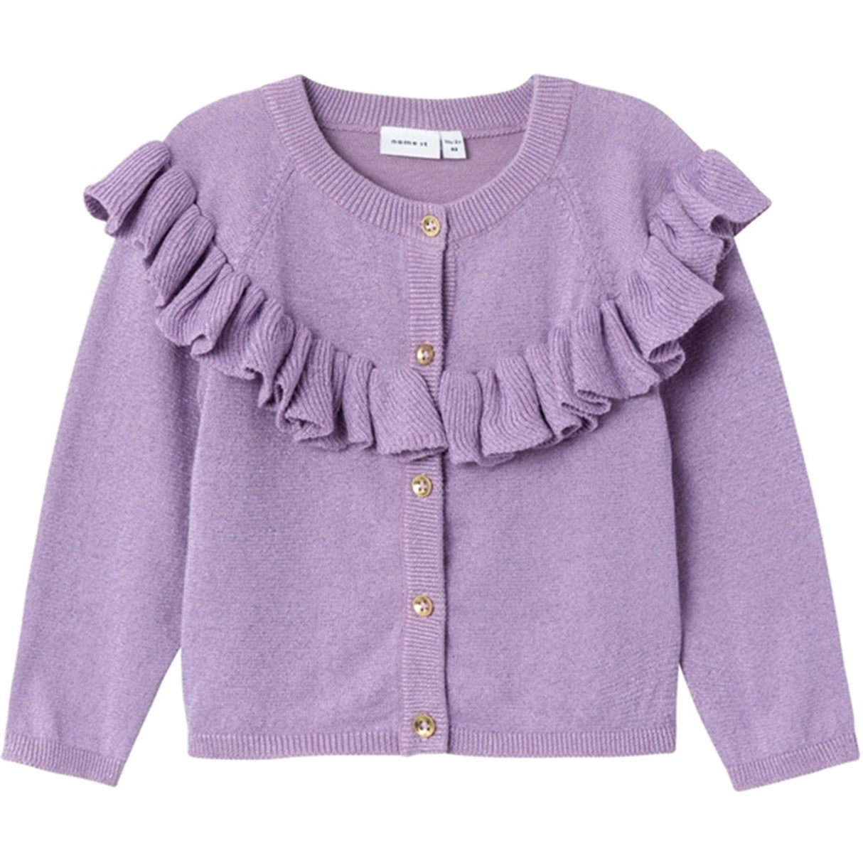 Name it Lavender Mist Resine Strikk Cardigan