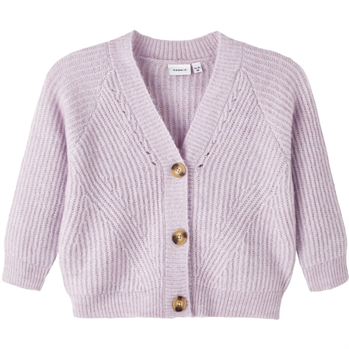 Name it Lavender Mist Retulle Strikk Cardigan