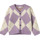 Name it Lavender Mist Sininna Strikk Cardigan