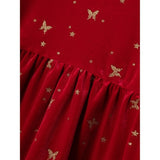 Name it Jester Red Rifly Velour Kjole 2