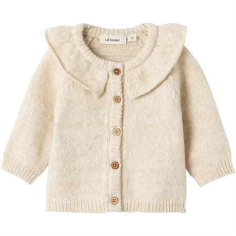 Lil'Atelier Wood Ash Melange Rila Strikk Cardigan