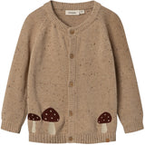 Lil'Atelier Warm Sand Melange Galto Strikk Cardigan