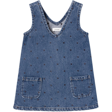 Lil'Atelier Medium Blue Denim Rey Denim Spencer Kjole