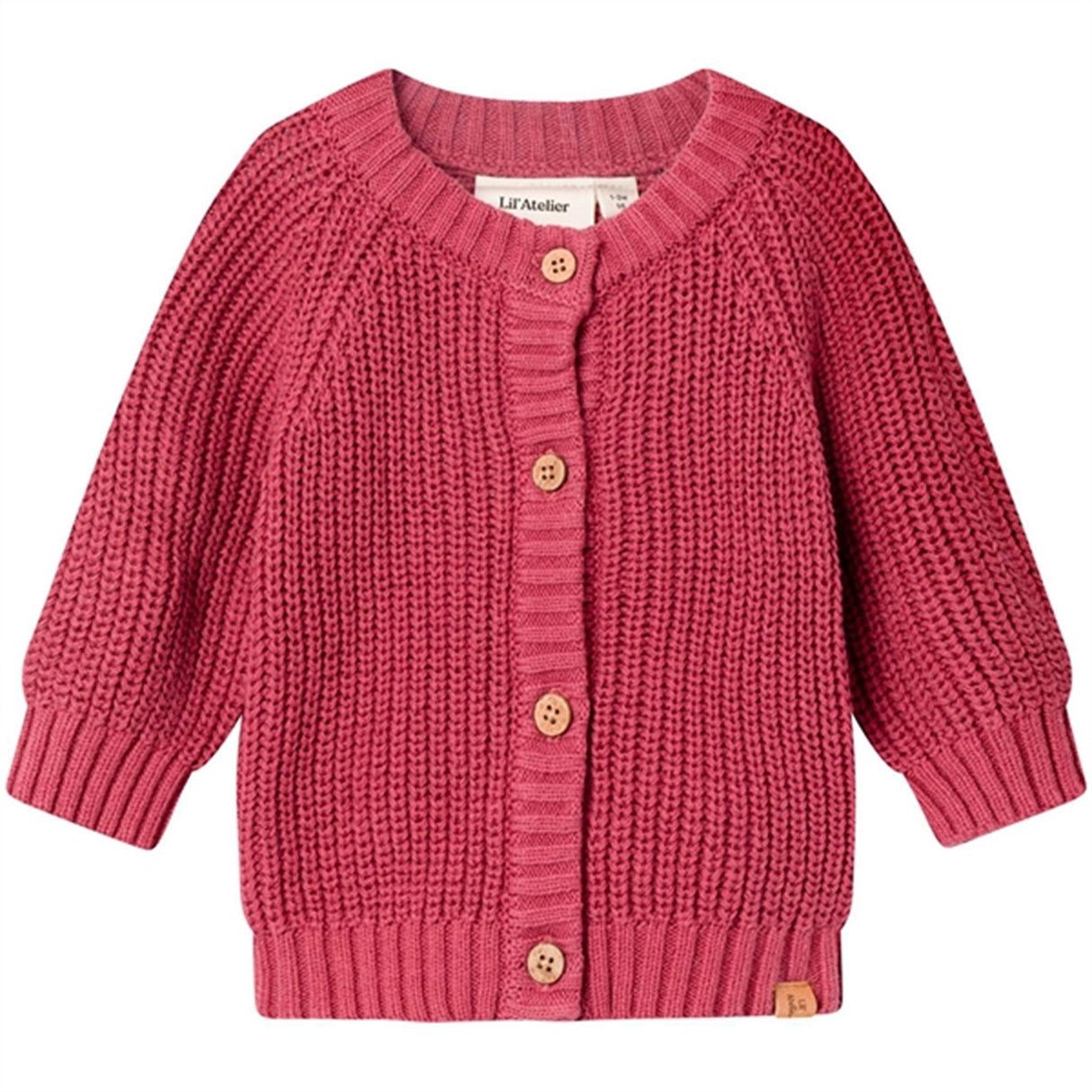 Lil'Atelier Dry Rose Emlen Strikk Cardigan