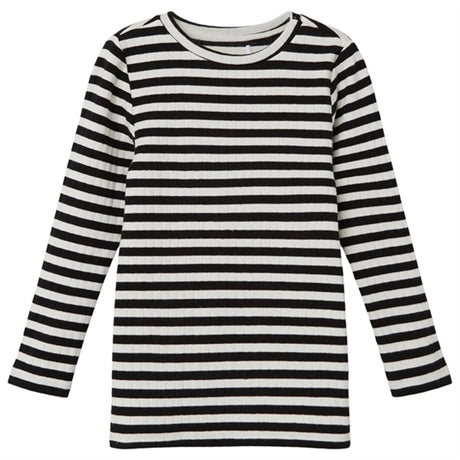 Name it Black Suraja Slim Genser Stripe Noos