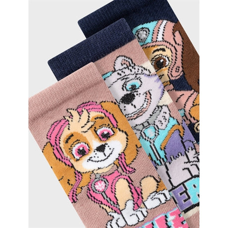 Name it Deauville Mauve Stripe Jusa Paw Patrol Sokker 3-pakning 2