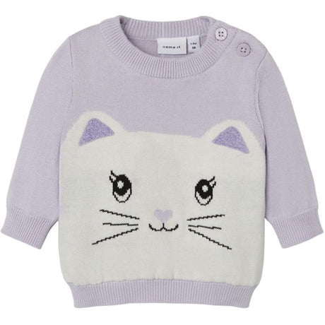 Name it Orchid Petal Dasally Strikk Bluse