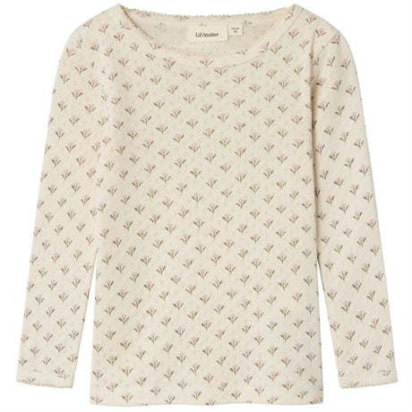 Lil'Atelier Turtledove Rachello Doa Slim Bluse