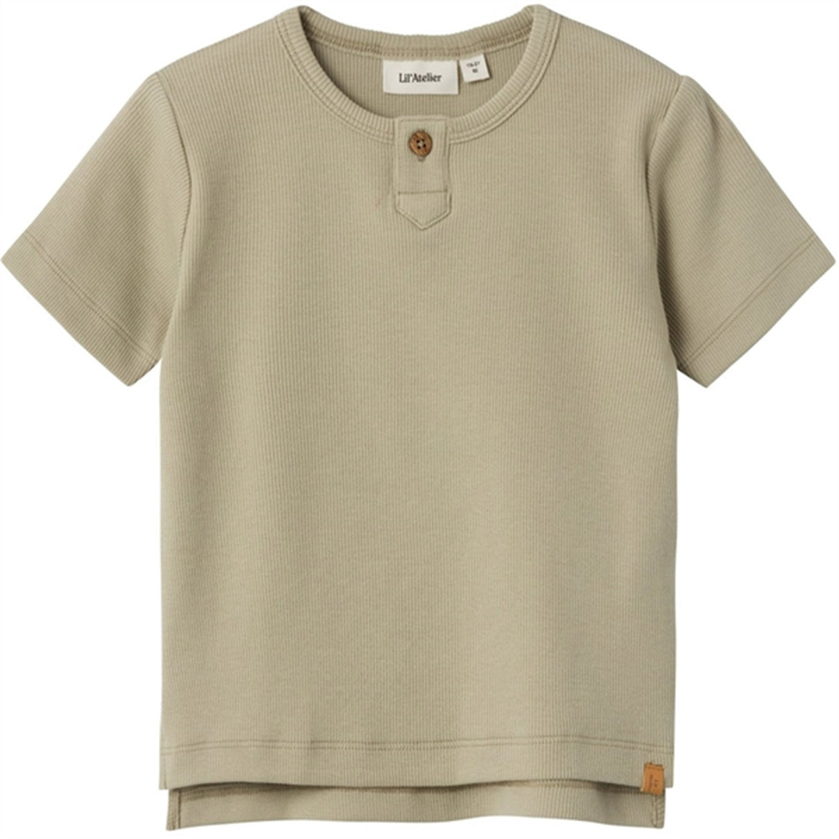 Lil'Atelier Moss Gray Gago Fan T-Shirt