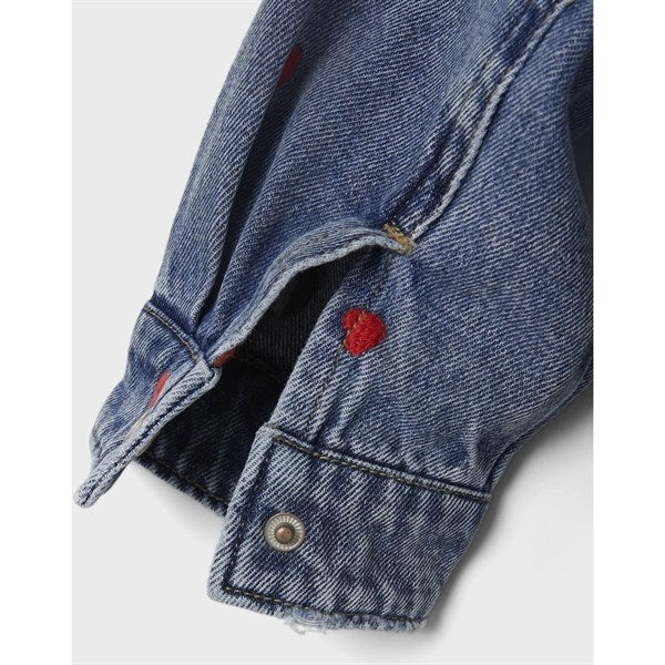 Name it Medium Blue Denim Hearts Kathy Denim Cowboyjakke 4