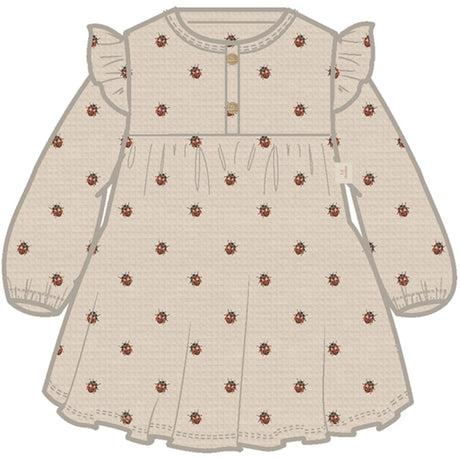 Lil'Atelier Whitecap Gray Ladybugs Ronja Sweat Kjole