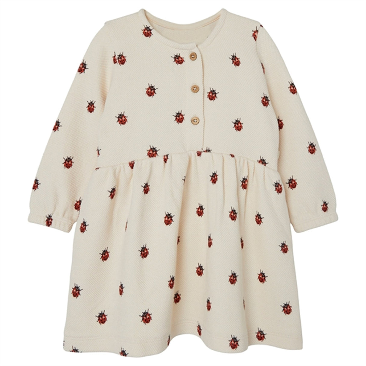 Lil'Atelier Whitecap Gray Ladybugs Ronja Sweat Kjole