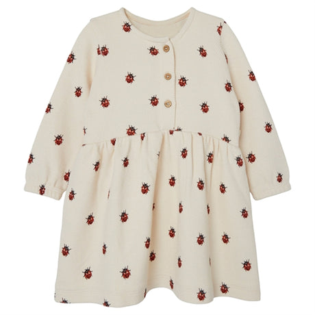 Lil'Atelier Whitecap Gray Ladybugs Ronja Sweat Kjole