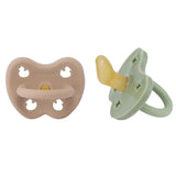 Hevea Smok 2-Pack Orthodontic Classic Tan Beige & Moss Green