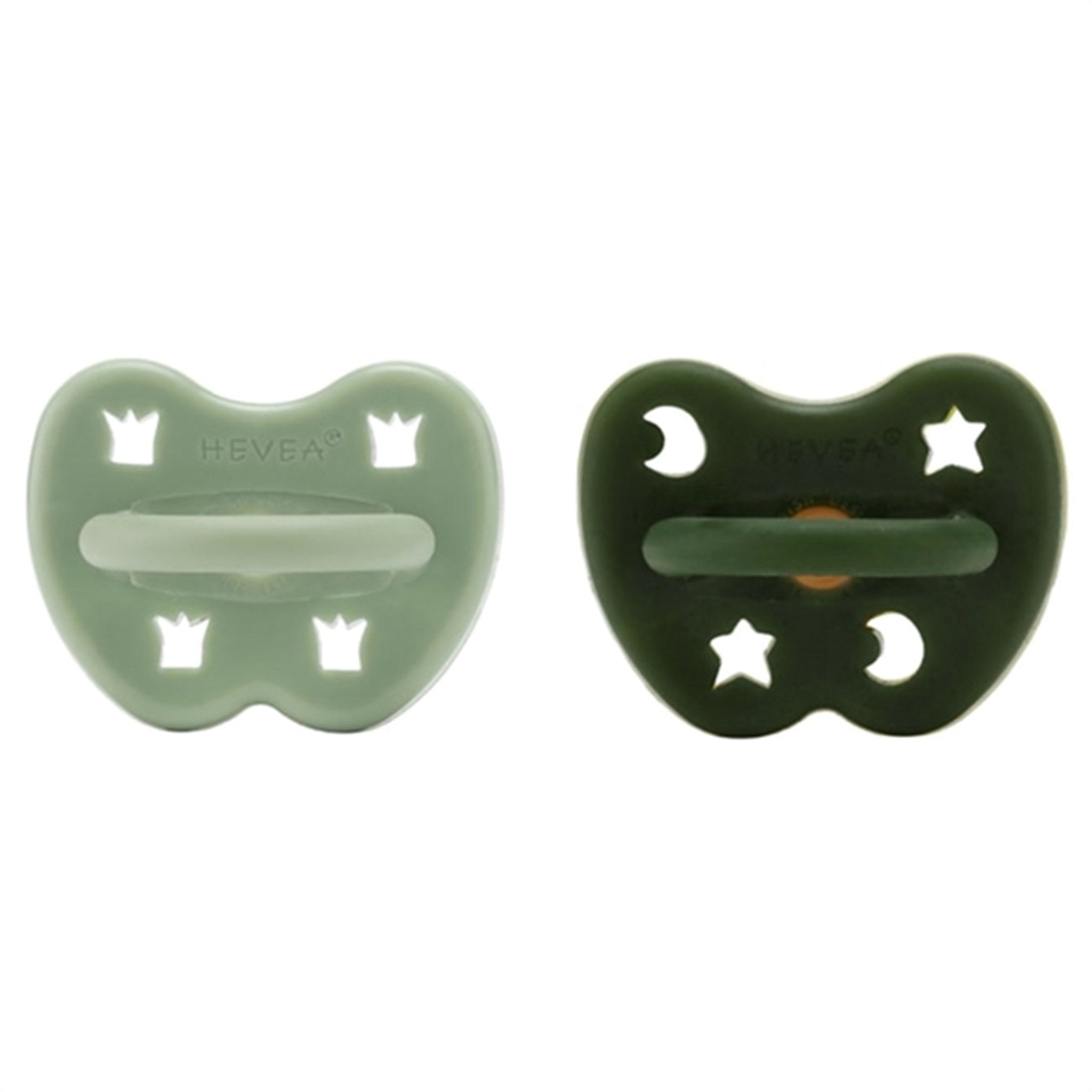 Hevea Smok 2-Pack Orthodontic Classic Moss Green & Deep Forest Green 3