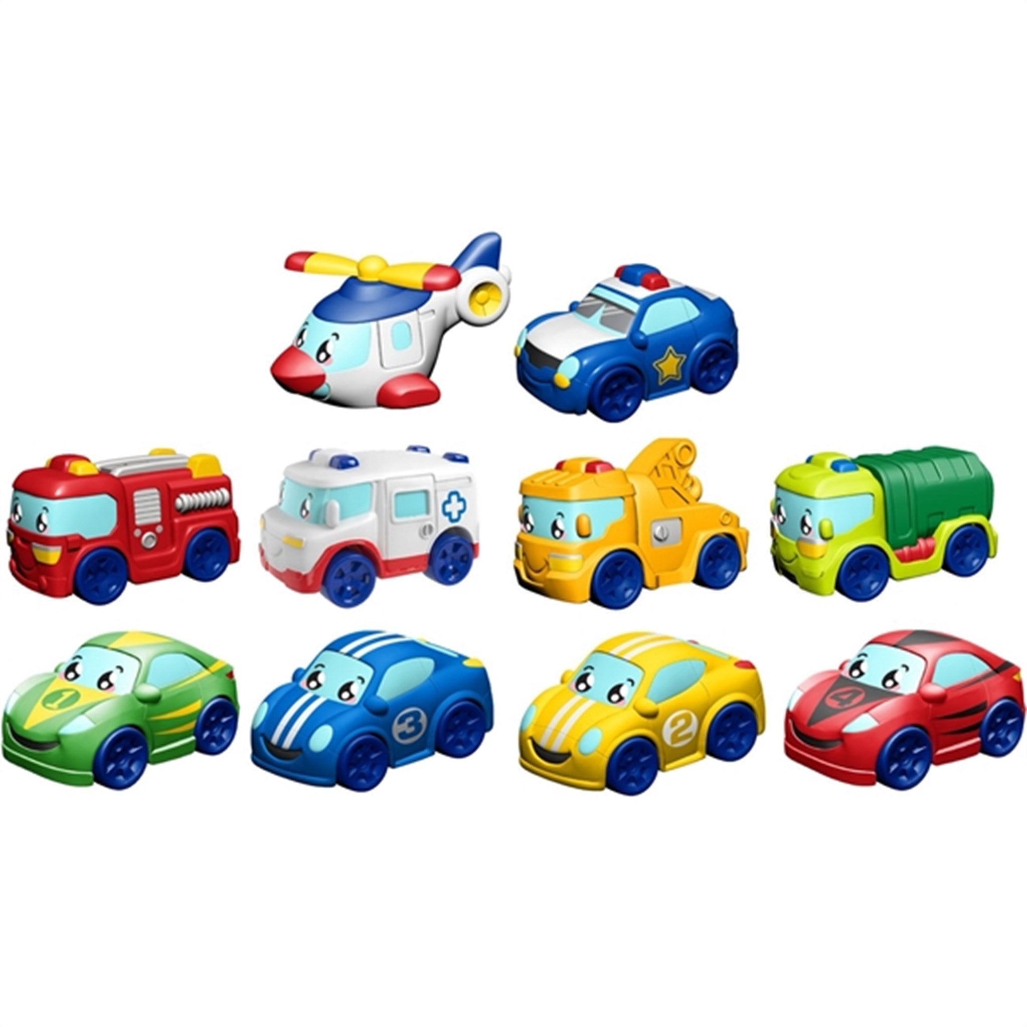 Tiny Teamsterz 3 PK - Bil, Søppelbil og Racerbil 2