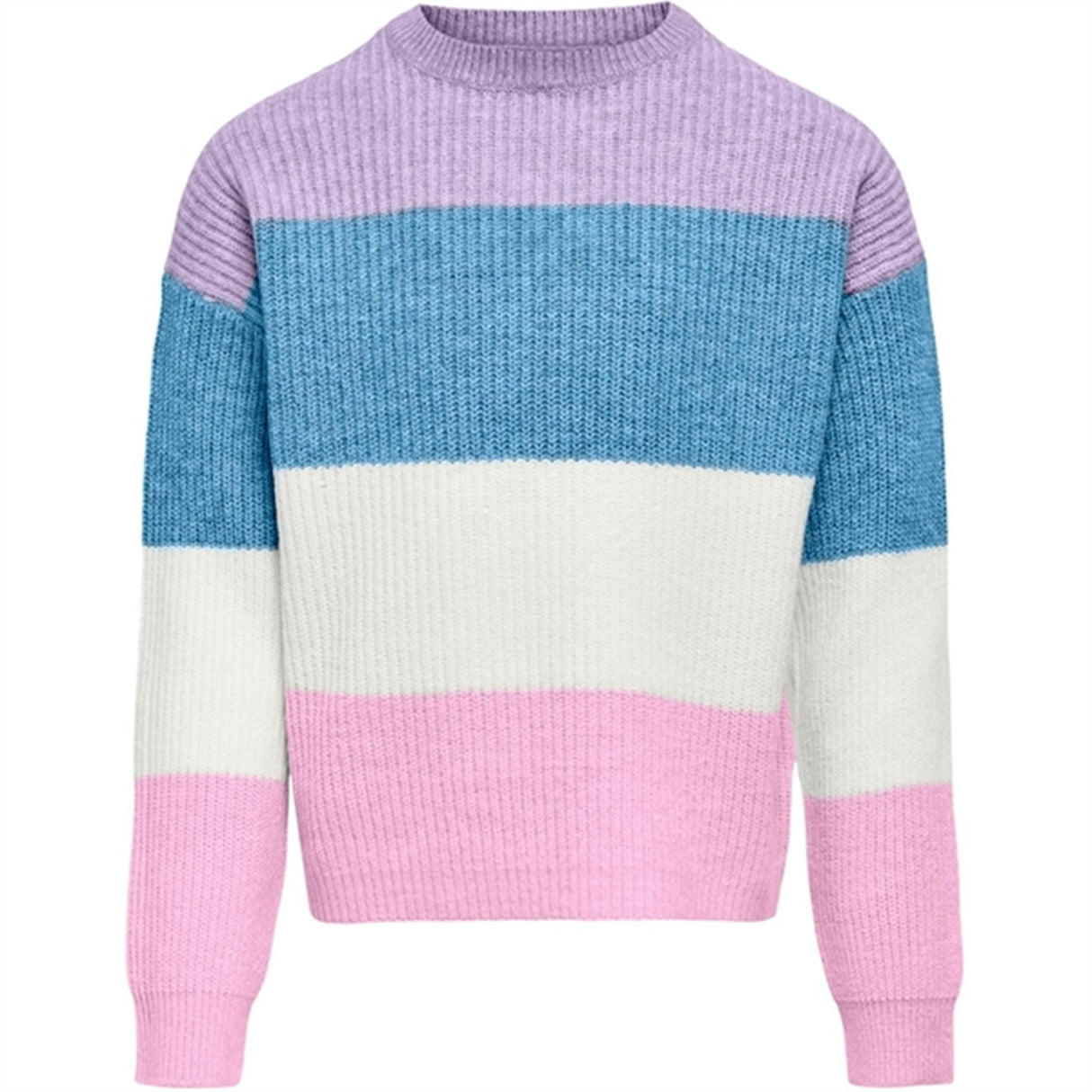 Kids ONLY Pastel Lilac Sandy Stripe Strikk Pullover Noos