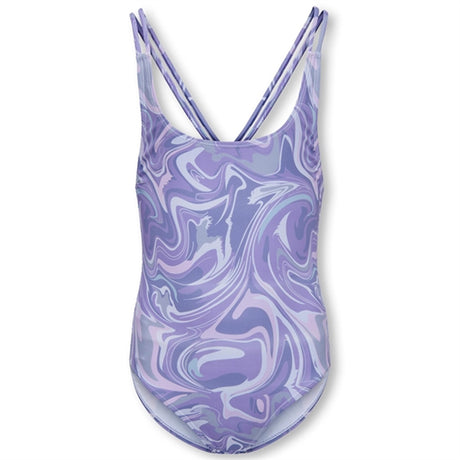 Kids ONLY Purple Rose Caroline Tie Dye Badedrakt