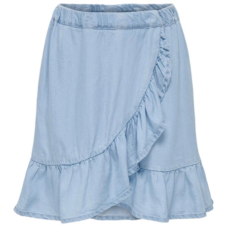 Kids ONLY Light Blue Denim Sofia Wrap Denim Skjørt