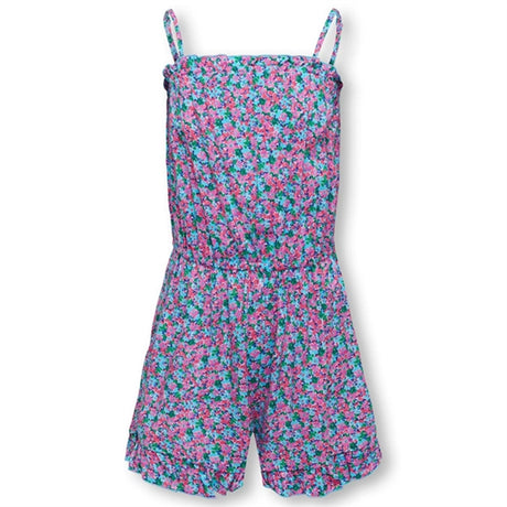 Kids ONLY Cyan Blue Nova Life Strap Meg Playsuit AOP