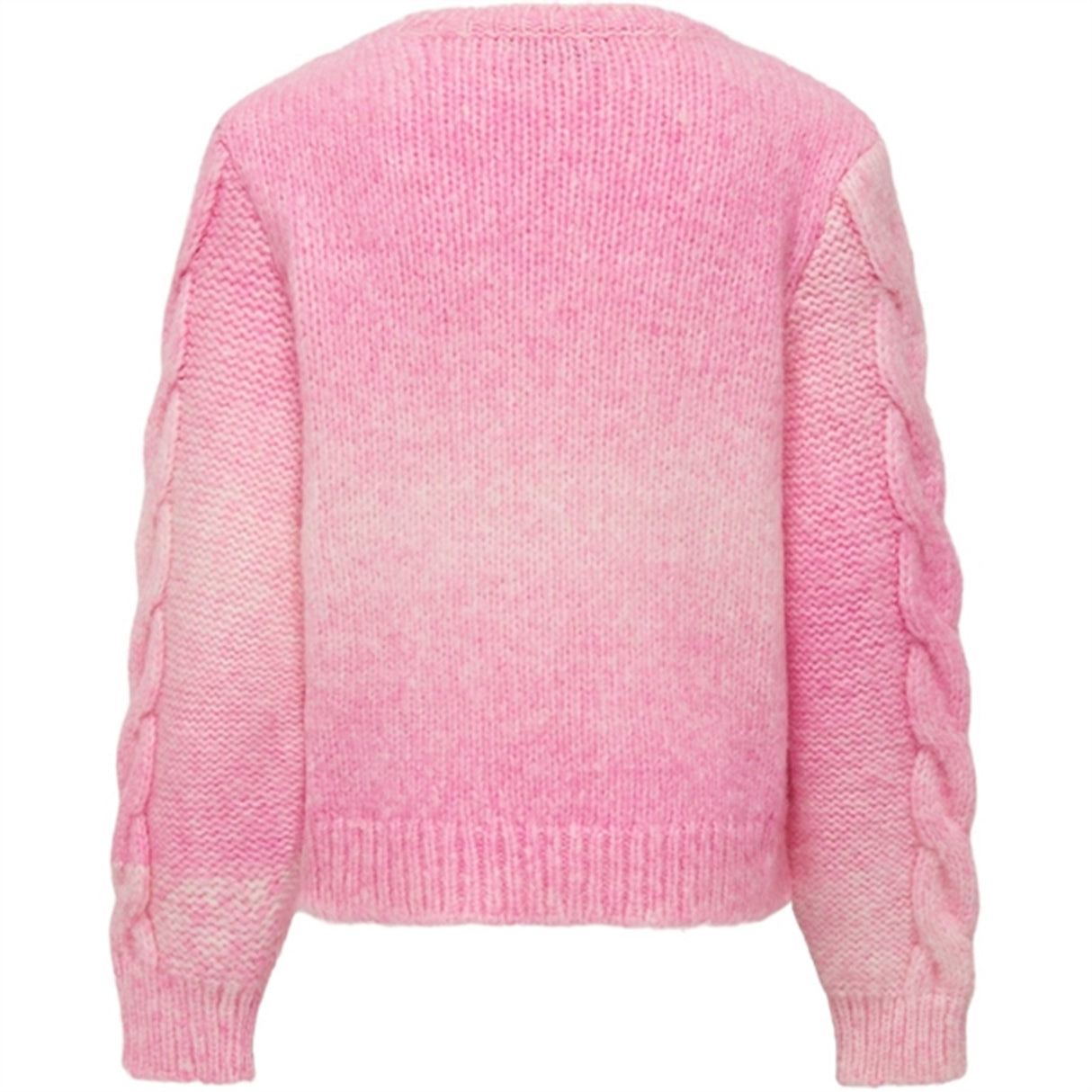 Kids ONLY Azalea Pink Space dyed Live Cable Knit Strikket Genser 2