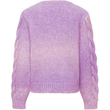 Kids ONLY Lavendula Space dyed Live Cable Knit Strikket Genser 2