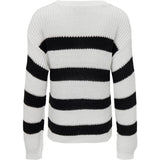 kids only Cloud Dancer Black Sif Striped Strikk Genser