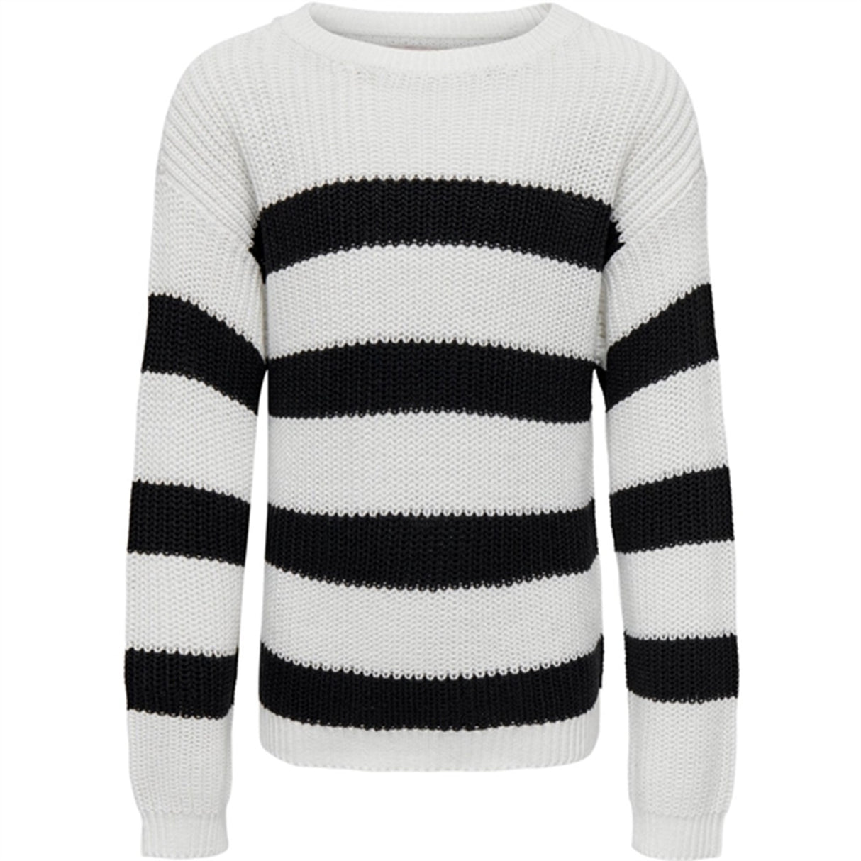 kids only Cloud Dancer Black Sif Striped Strikk Genser