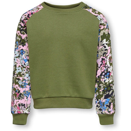 kids only Winter Moss Camo Flower Anna Raglan Collegegenser AOP