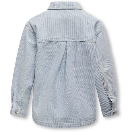 Kids ONLY Light Blue Denim Gina Stripe Jakke 2