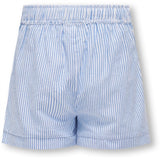 Kids ONLY Cloud Dancer / Clear Sky Milla Stripe Shorts