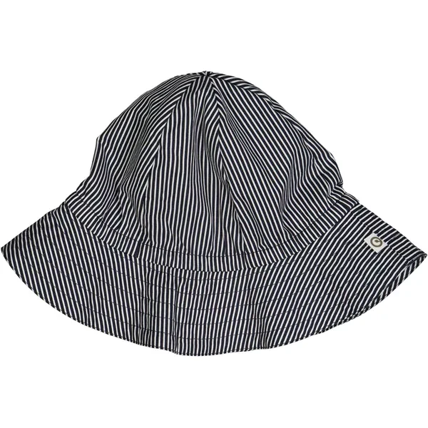 Müsli Balsam Cream/Night Blue Poplin Stripe Solhatt