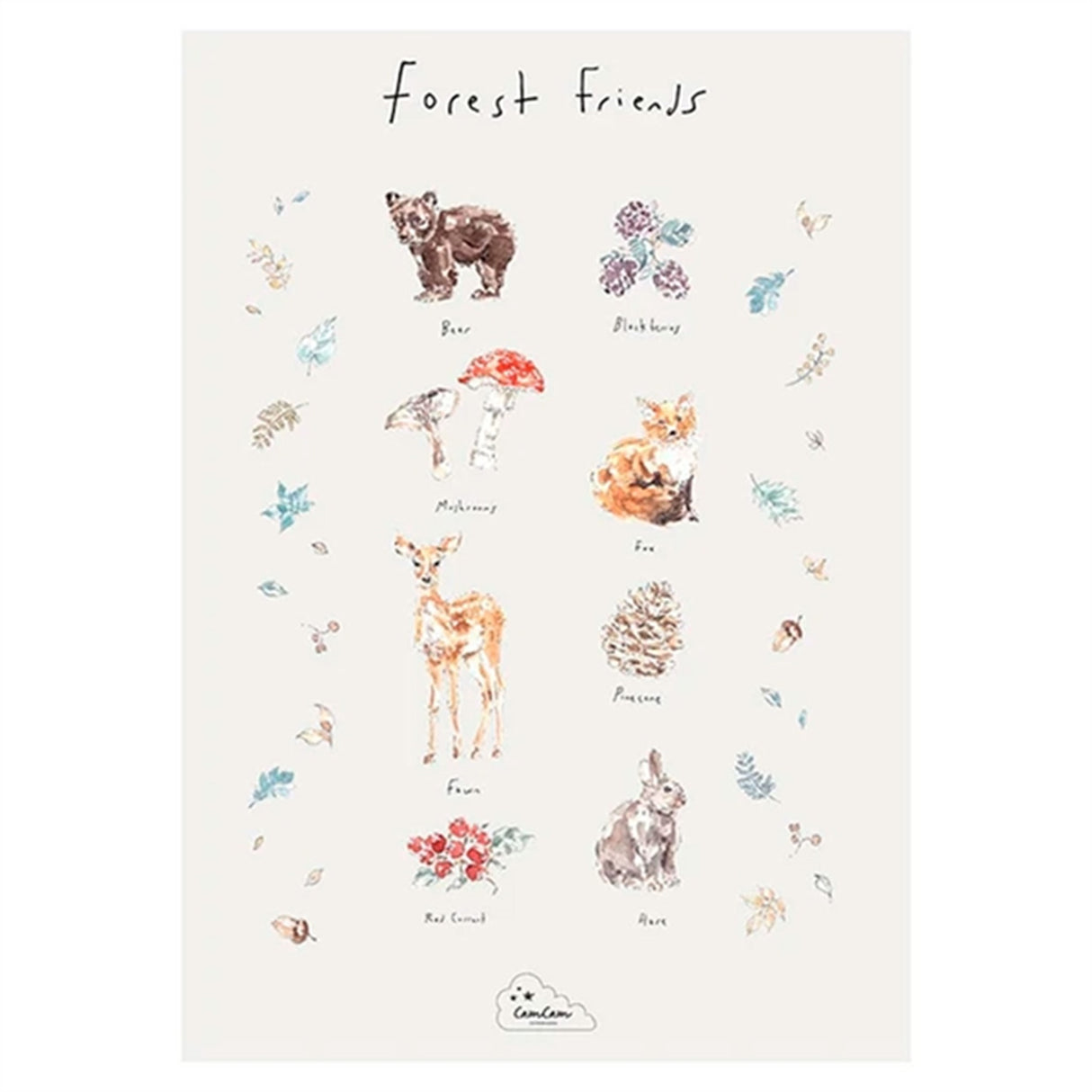 Cam Cam Copenhagen Forest Friends Plakat