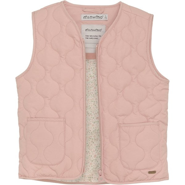 Minymo Peach Beige Vest Vattert 2