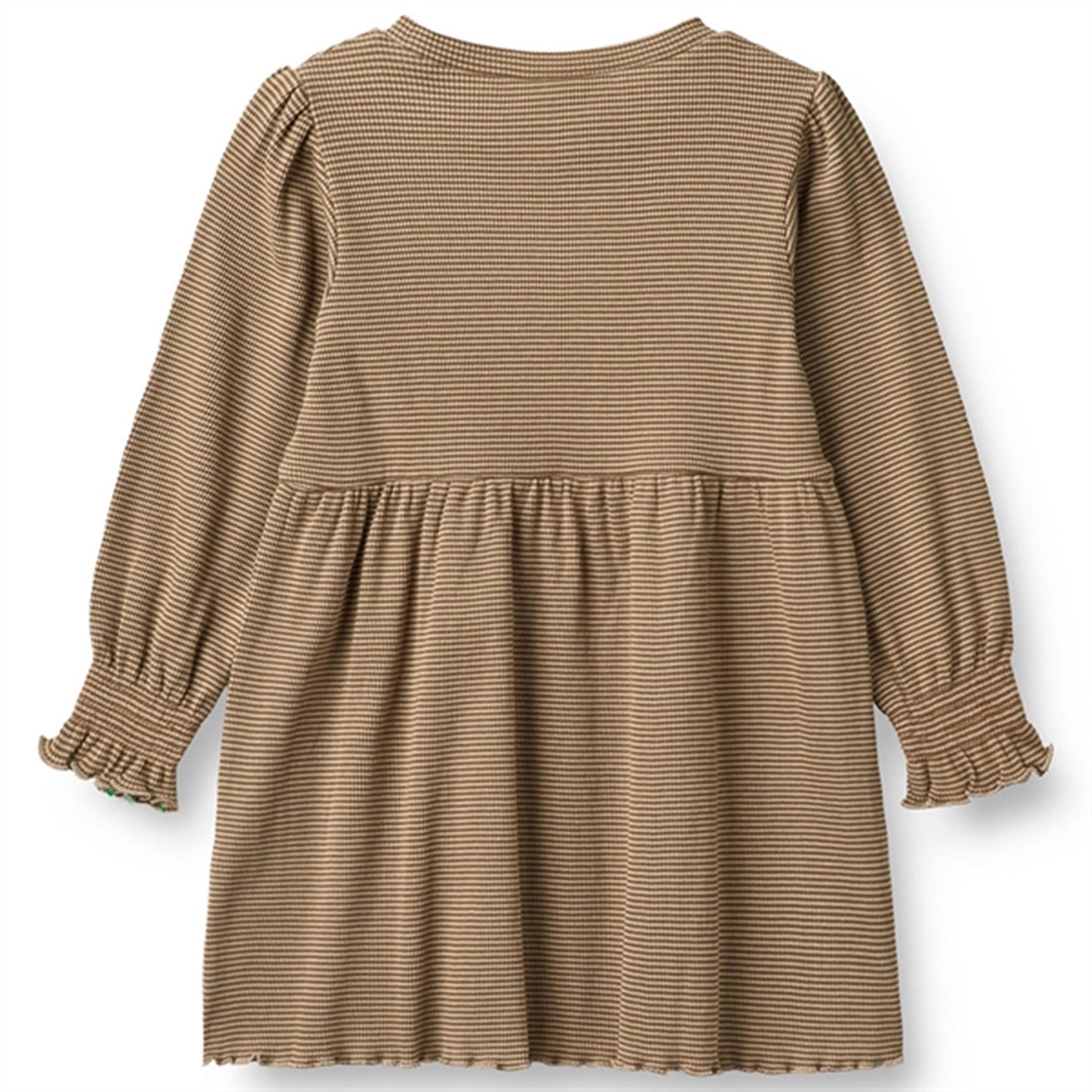 Wheat Beige Rib Stripe Eliane Jersey Kjole 3