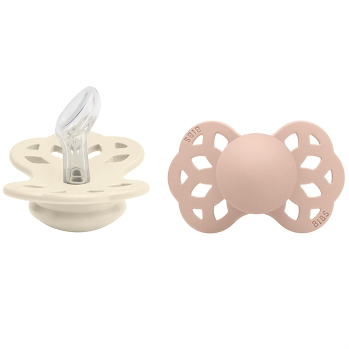 Bibs Infinity Silikon Smokk 2-pack Ivory/Blush