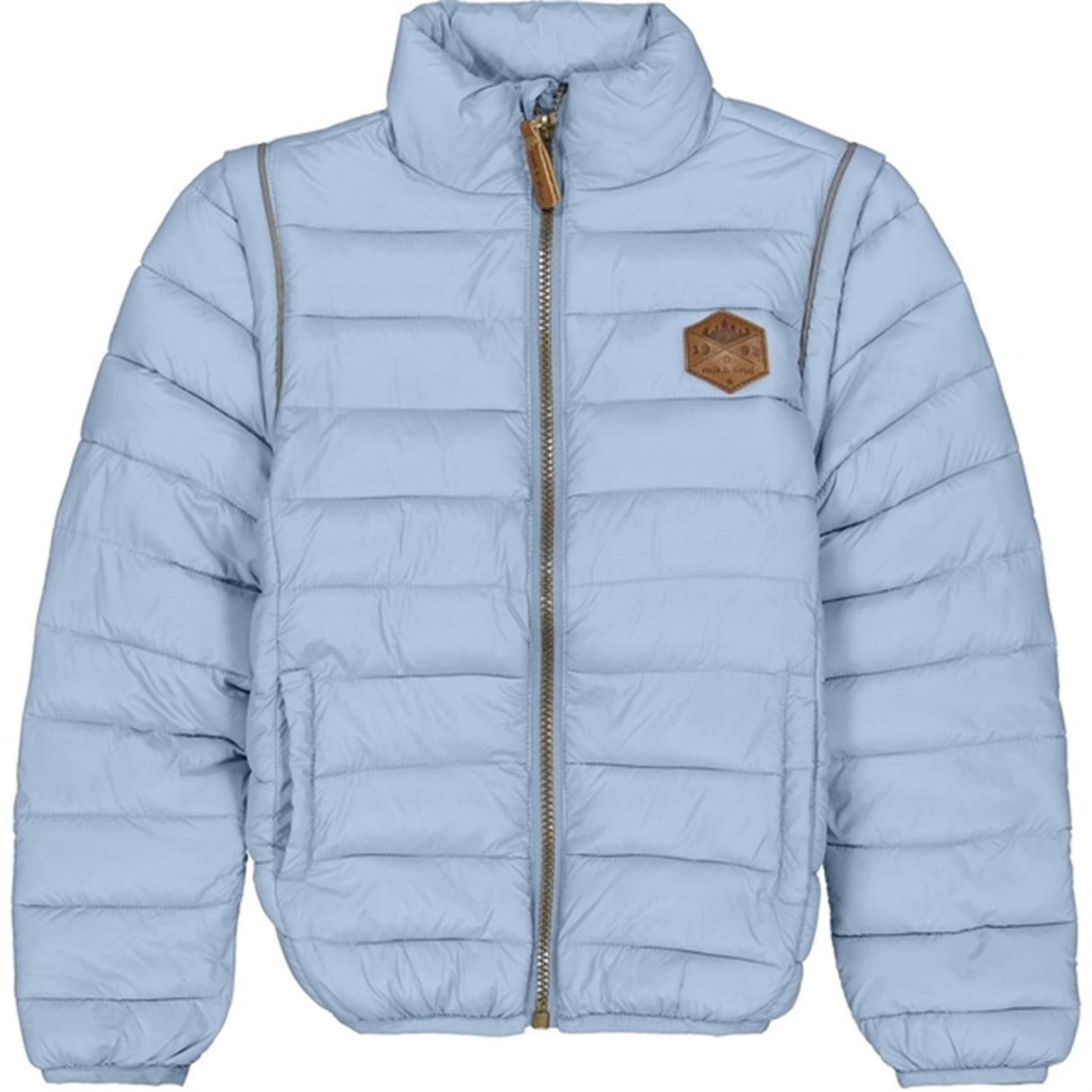 Mikk-Line Nylon Puffer 2 in 1 Jakke Faded Denim