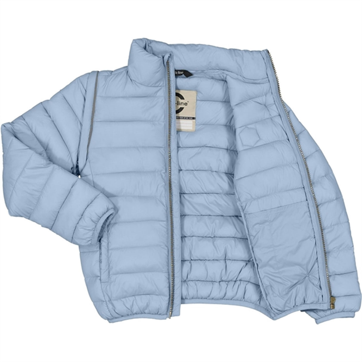 Mikk-Line Nylon Puffer 2 in 1 Jakke Faded Denim 3