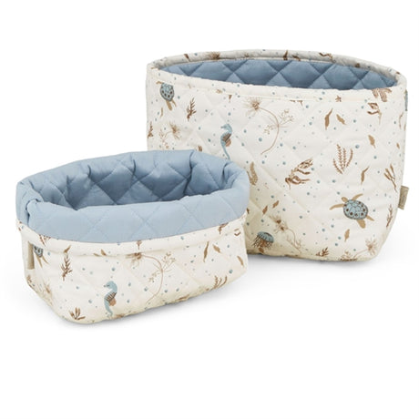 Cam Cam Copenhagen Quilted Oppbevaringskurv 2-pakning Sea Garden