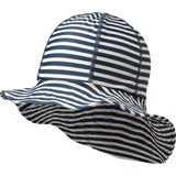 Wheat Indigo Stripe UV Solhatt