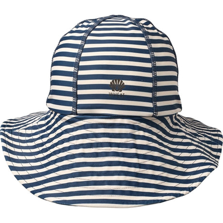 Wheat Indigo Stripe UV Solhatt 2