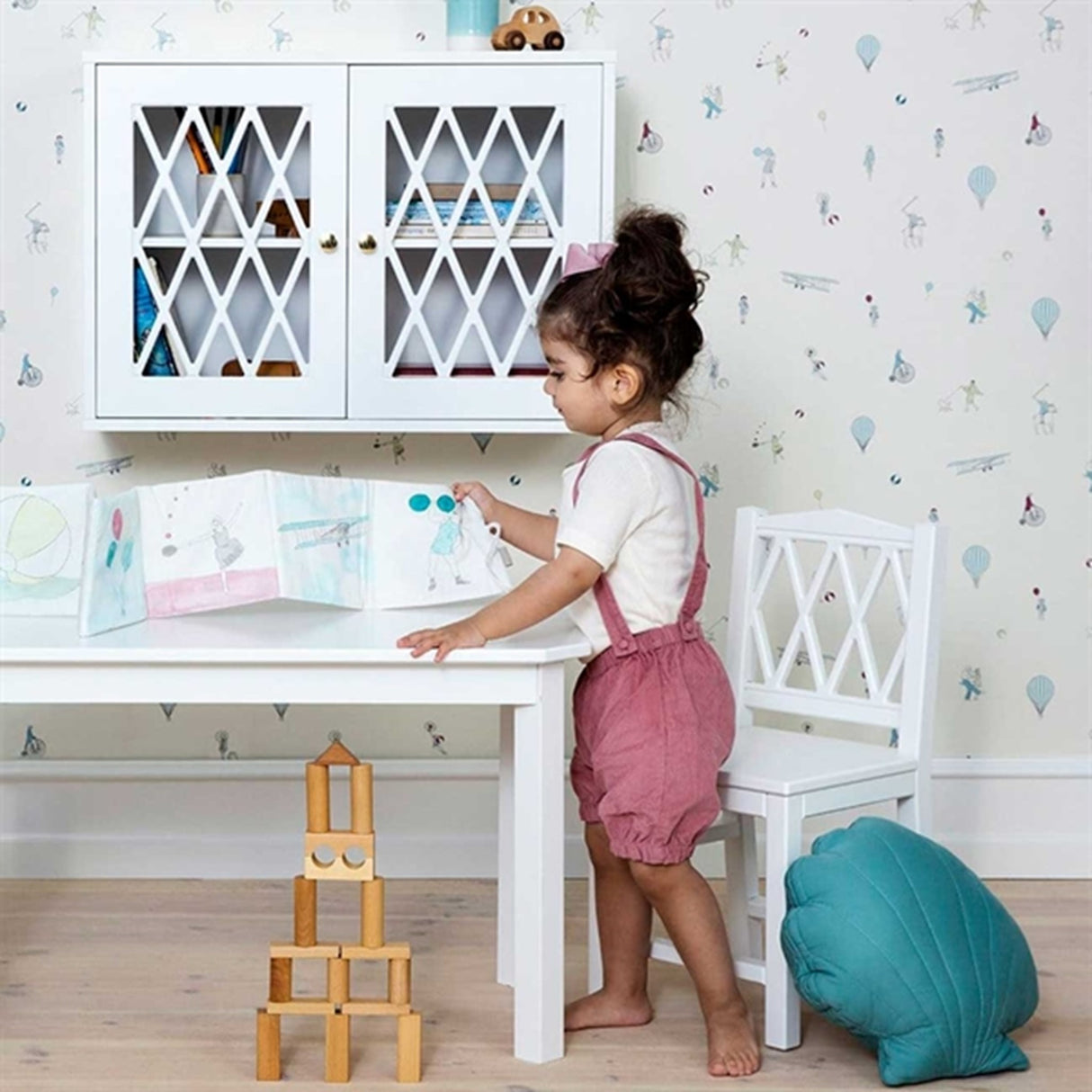 Cam Cam Copenhagen Harlequin Kids Chair White