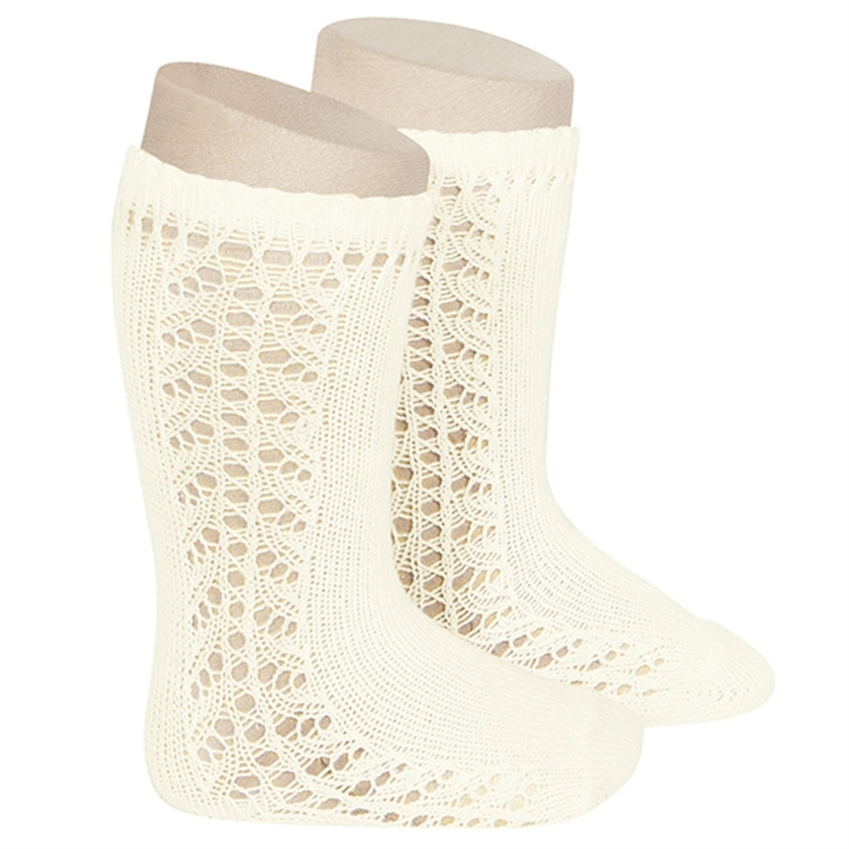 Cóndor Knestrømper m. Hulmønster Beige