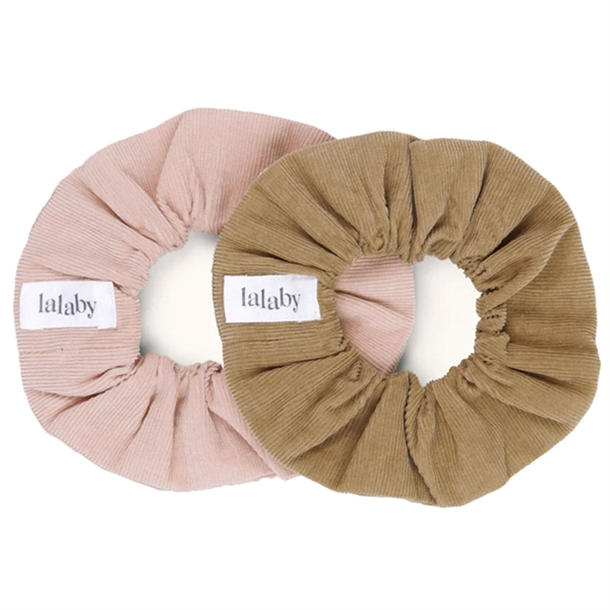 lalaby Beige Old Rose Scrunchie 2-pakning