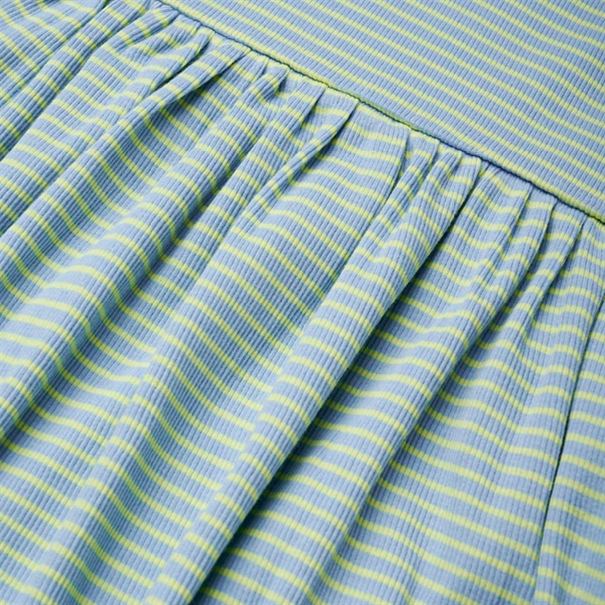 Mads Nørgaard 2x2 Stripe Daisina Delta Robina Blue/Sunny Lime Kjole