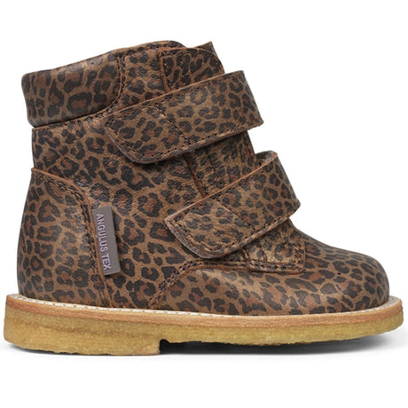 Angulus Begynder Tex-Støvle Med Borrelås Brown Leo 2