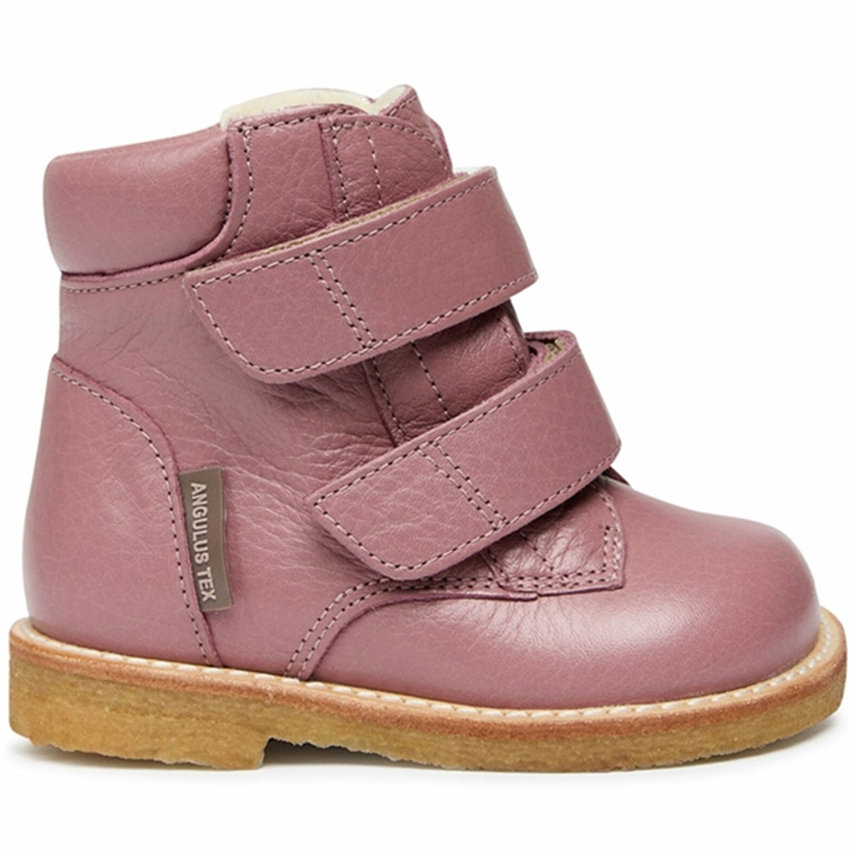 Angulus Begynder Tex-Støvle Med Borrelås Light Plum 3